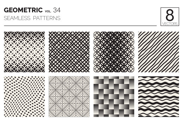 最小几何无缝模式集素材图片