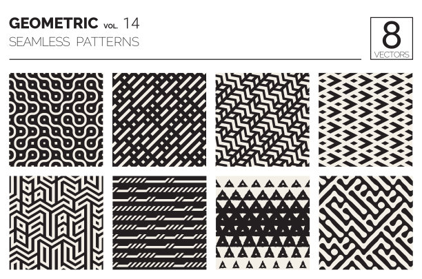 最小几何无缝模式集素材图片