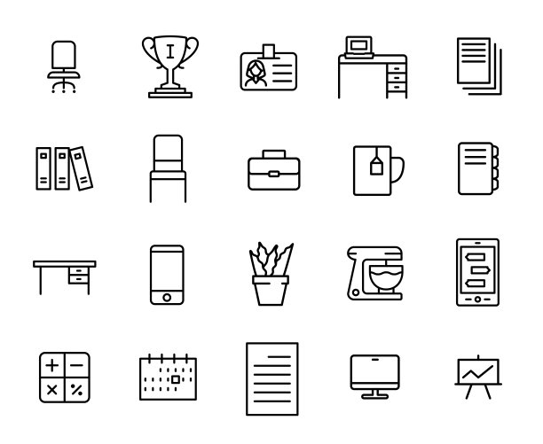 高级设置的工作区线图标。图片下载