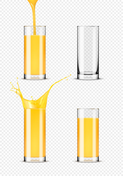 橙汁杯套装图片下载
