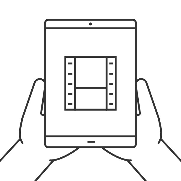 手握平板电脑图标图片下载