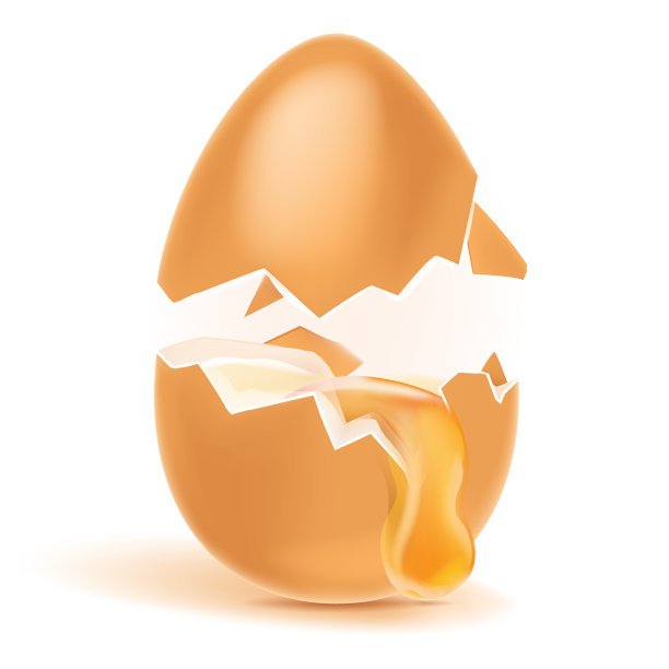 美丽，逼真，美味的破蛋与明亮自然流动，滴落的蛋黄图片下载
