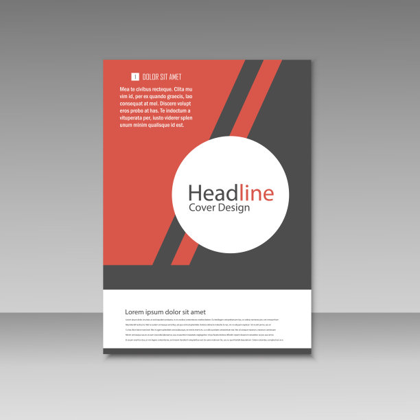 抽象的三角线宣传册封面设计。A4大小的模板图片下载