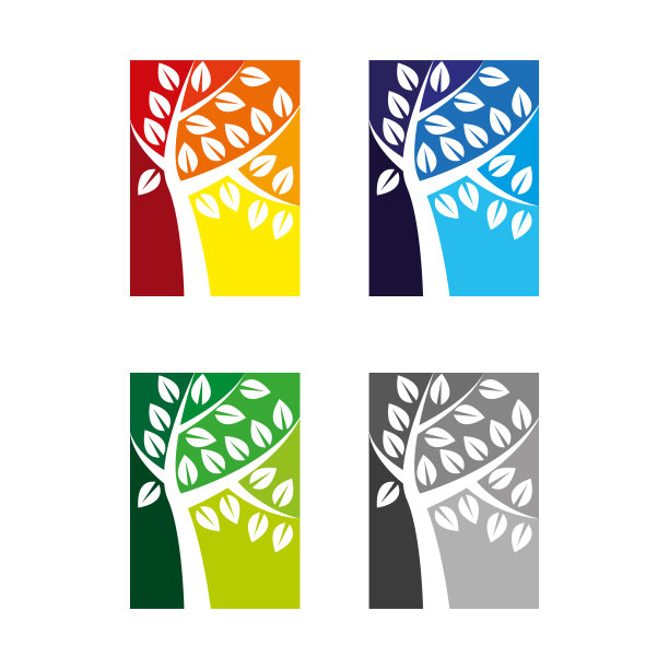 绿色背景下的树叶图片下载