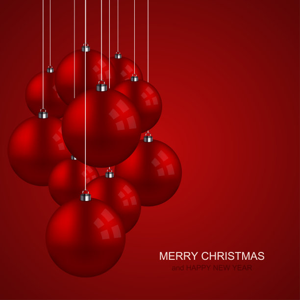向量现代圣诞球创意背景图片下载