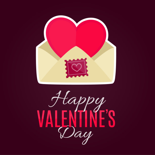 信封上有心卡。在情人节这天常常送错礼物。图片下载