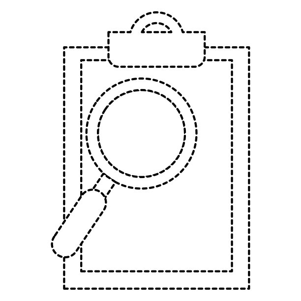 带有放大镜的剪贴板文件图片下载