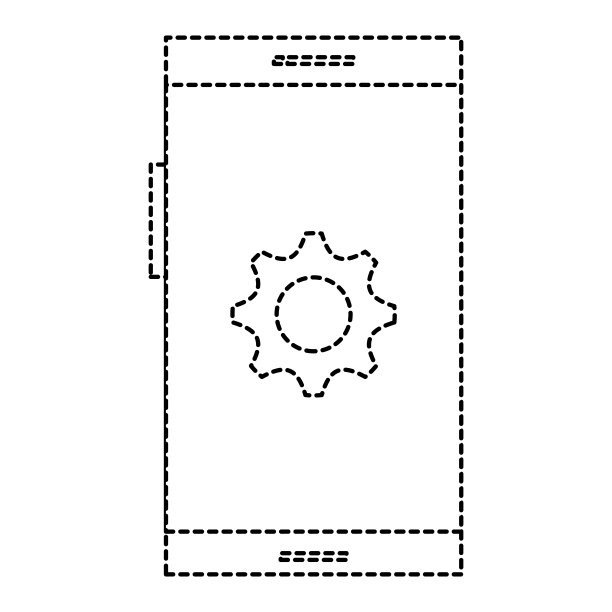 带齿轮的智能手机图片下载