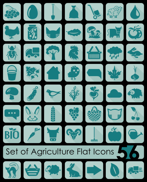 一套农业图标图片下载