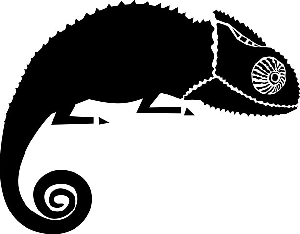 变色龙矢量图图片下载