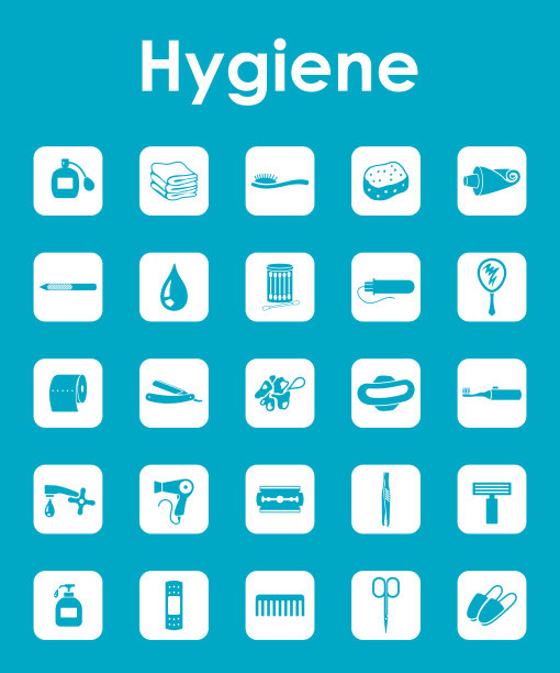 一组简单的卫生图标图片下载