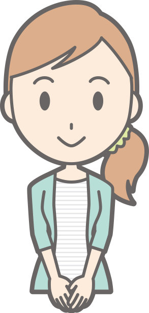 插图的一个年轻的女士在条纹衣服面对前面图片下载