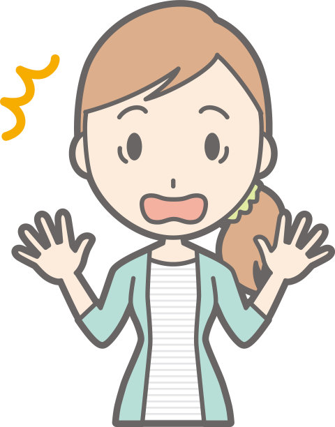 插图中一个穿着条纹衣服的年轻女子惊讶不已图片下载