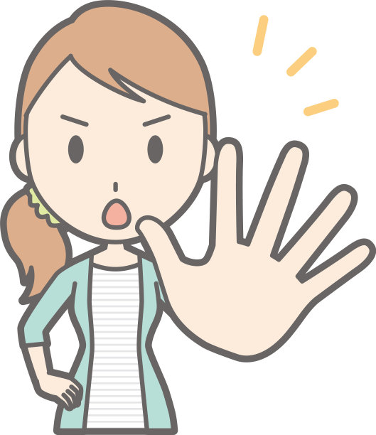 插图的一个年轻女子在条纹衣服伸出他的手图片下载