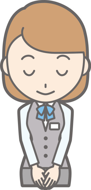 一个穿着制服的女人戴着蝴蝶结的插图图片下载