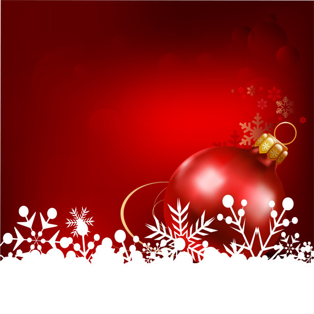 红色圣诞背景素材图片