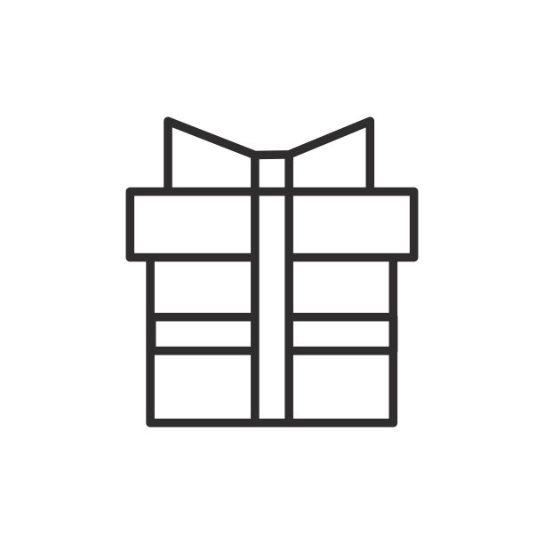 礼品盒矢量线条图标图片下载