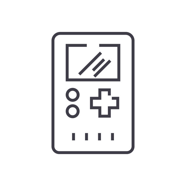 游戏控制台符号矢量线图标，标志，背景上的插图，可编辑的笔触图片下载