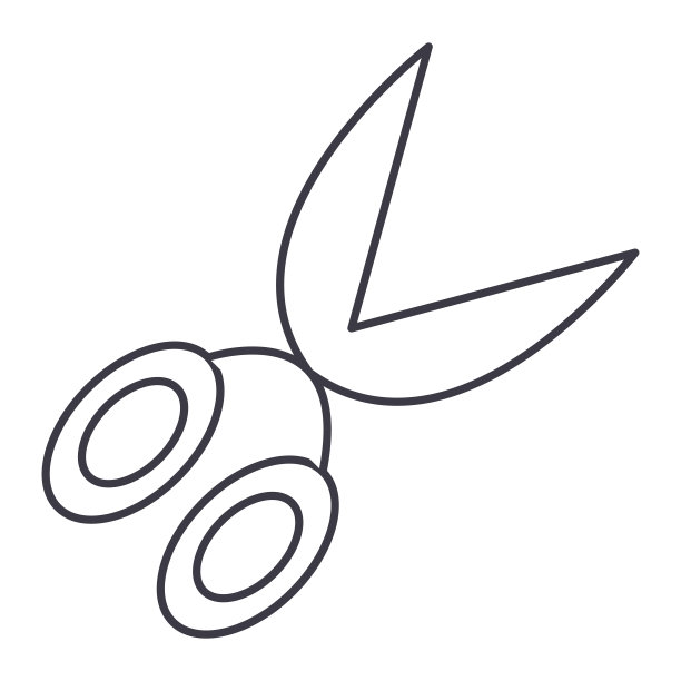 花园剪刀矢量线图标，标志，背景上的插图，可编辑的笔画图片下载