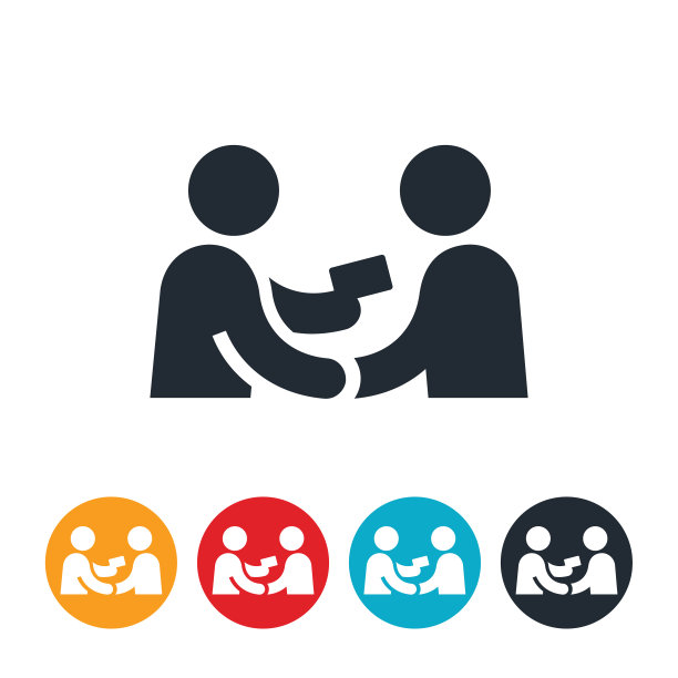 赠送名片图标的人图片下载