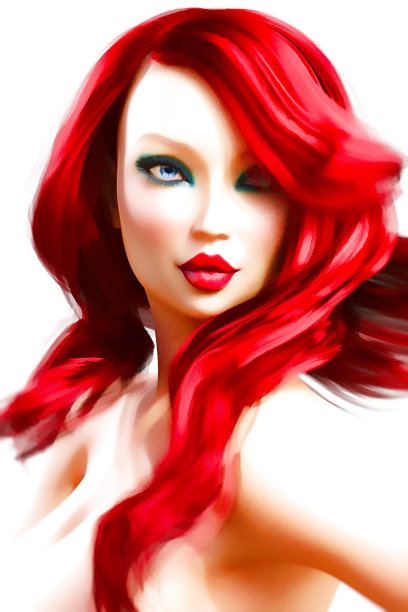 肖像漂亮时尚的女孩。图片下载