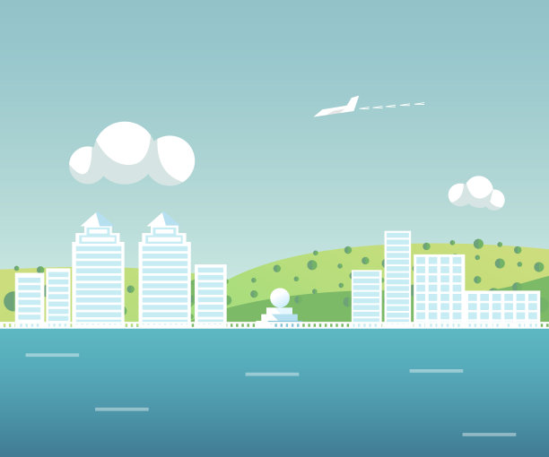 有纪念碑的城市景观图片下载