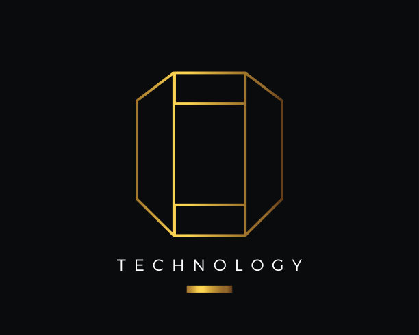 现代抽象金字母O技术符号图片下载