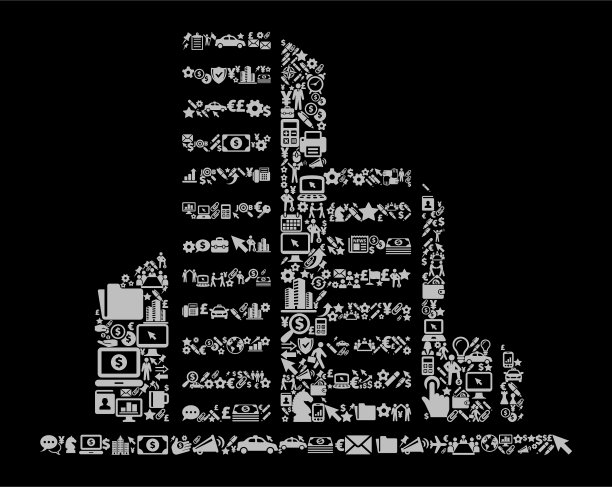 建筑物图标商业和金融矢量图标模式图片下载