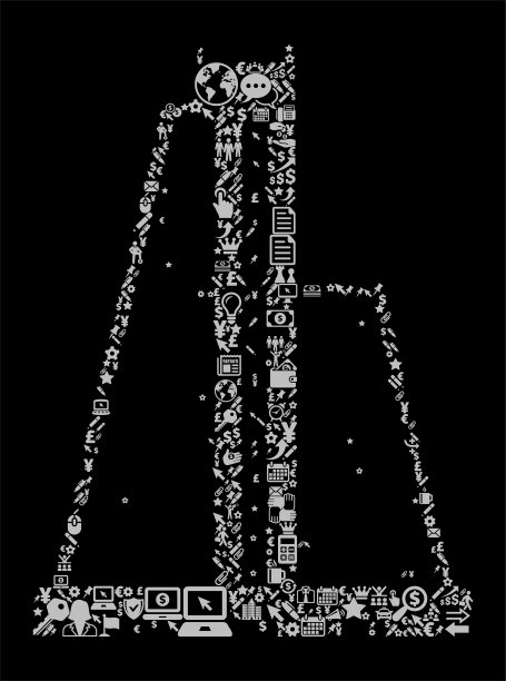 摩天大楼图标商业和金融矢量图标模式图片下载