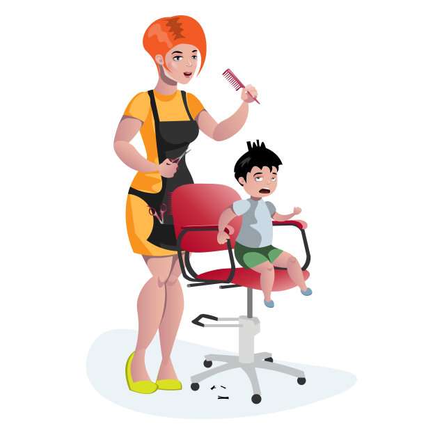 儿童发型师小男孩师傅图片下载