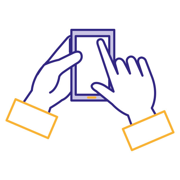 手人类与智能手机设备孤立的图标图片下载