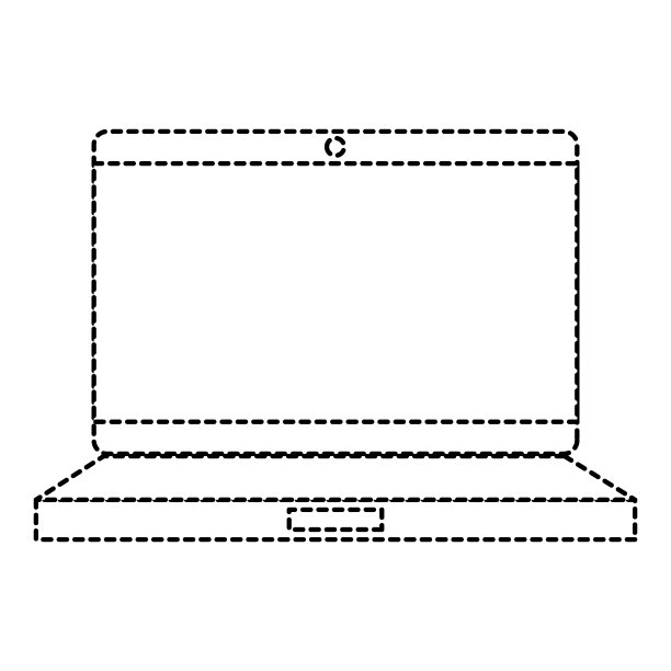 笔记本电脑隔离图标图片下载