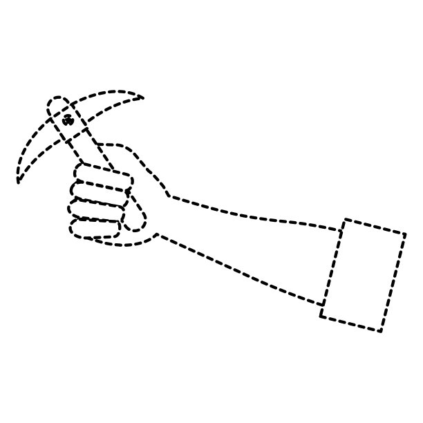 手与拣矿工具图标人类图片下载