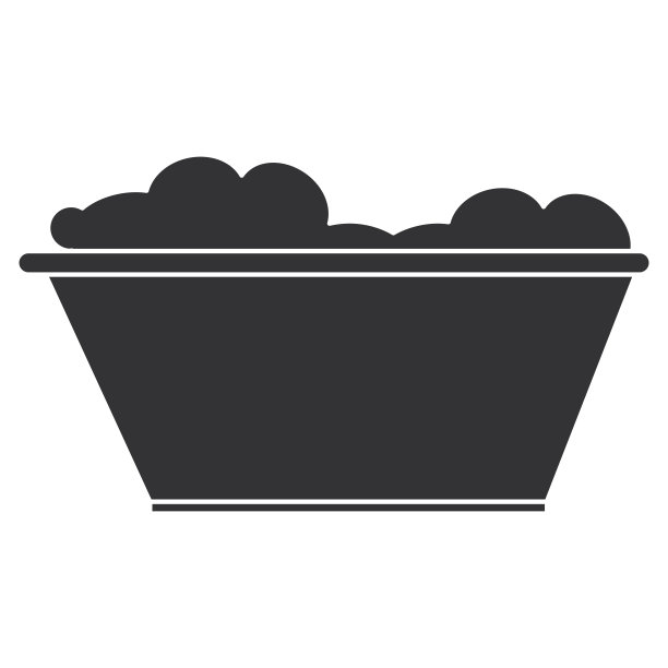 塑料洗衣容器与泡沫图片下载