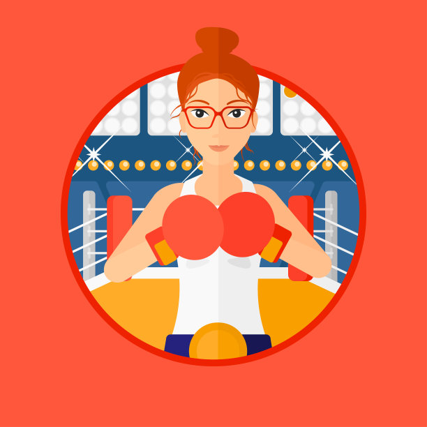 戴着手套的自信拳击手图片下载