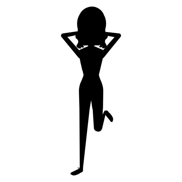 女人做运动剪影性格图片下载