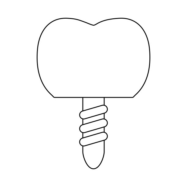 牙齿植入图标图片下载