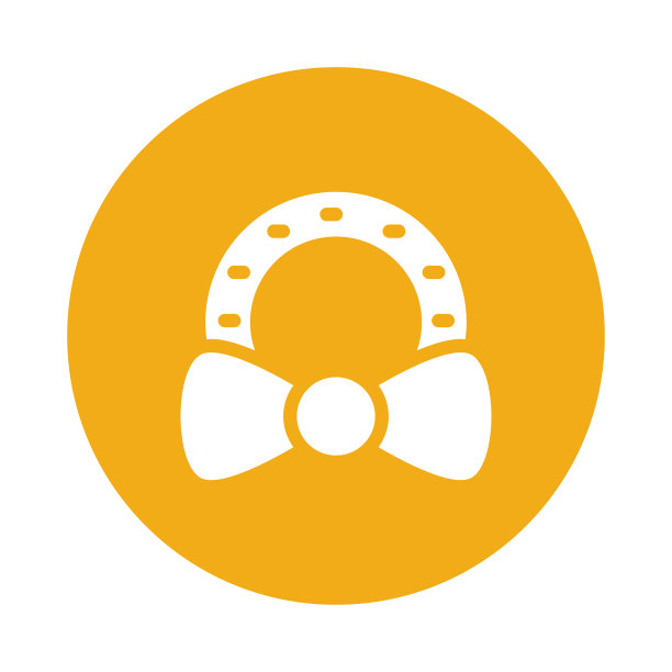 颈弓字形彩色圆圈图标图片下载