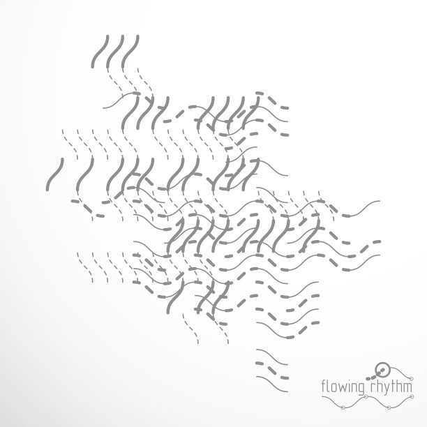 流畅的条纹，矢量抽象的波浪线插图，用作网站背景。图片下载