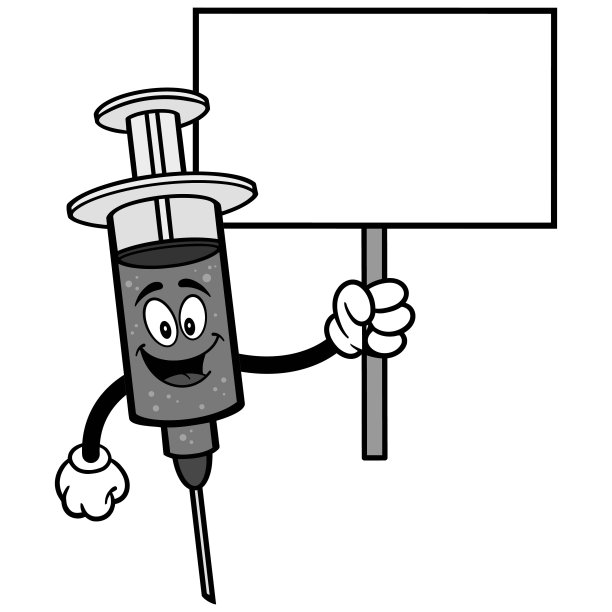 流感疫苗与标志插图图片下载