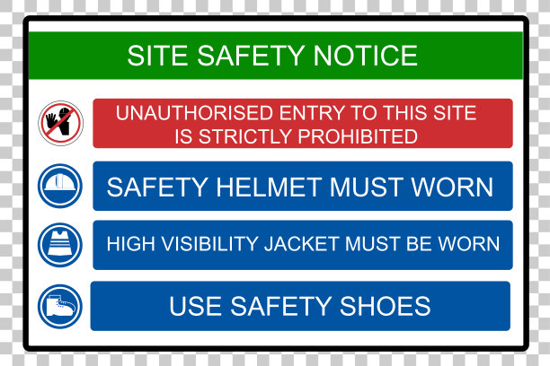 现场安全通知，在透明效果背景图片下载