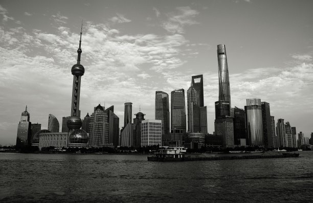 陆家嘴天际线，中国上海图片下载