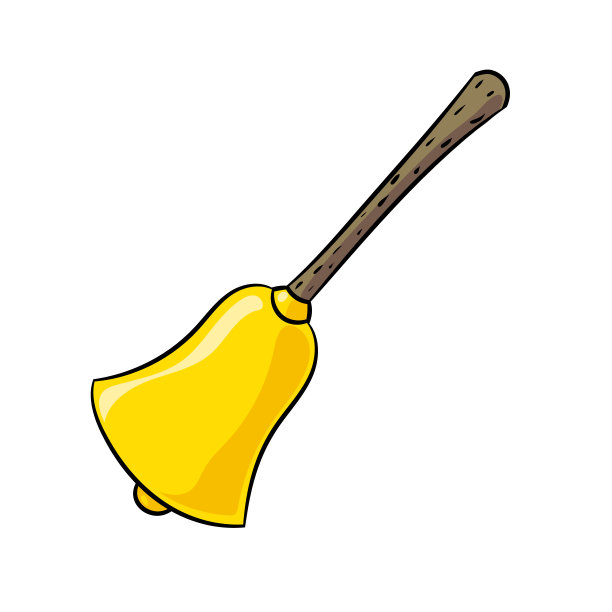 铃铛孤立在白色背景-矢量插图图片下载