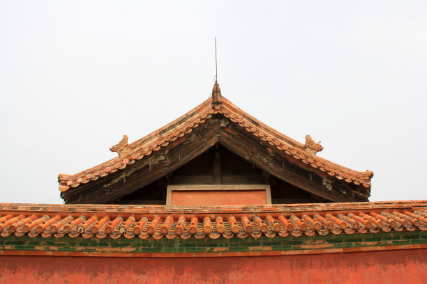 2012年5月13日清东陵的飞檐翘角，中国河北省遵化市素材图片