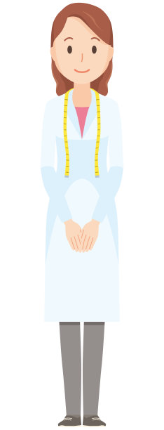 一个女性营养学家面朝前的插图-整个身体图片下载