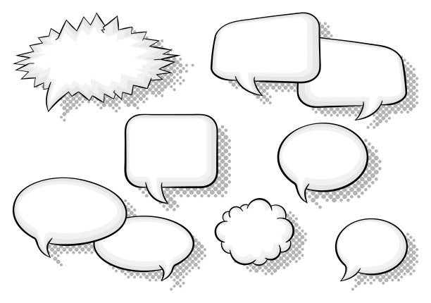 漫画风格对话气泡合集素材图片