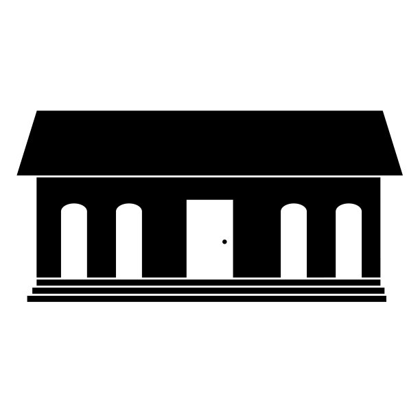 美丽的房屋建筑孤立图标图片下载