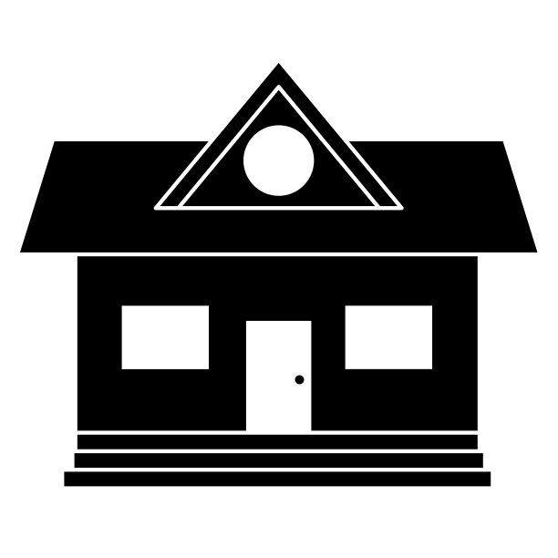 美丽的房屋建筑孤立图标图片下载