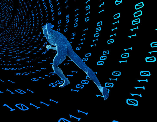 科技奔跑着人类，世界的未来，在数字隧道奔跑着人类图片下载