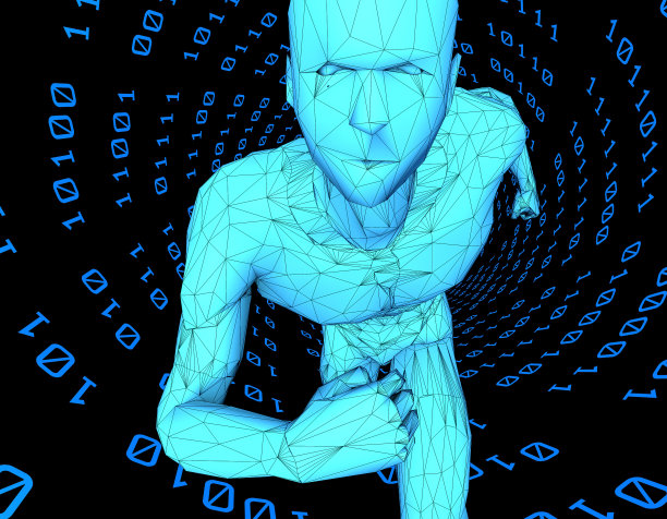 科技奔跑着人类，世界的未来，在数字隧道奔跑着人类图片下载